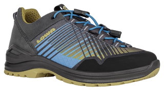 Lowa Wander-Travelschuhe Carezza GTX Low Junior (Synthetik/Textil, wasserdicht) türkisblau/senf Kinder